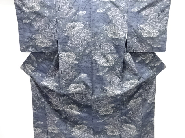 JAPANESE KIMONO / TOKAMACHI TSUMUGI / WOVEN FLOWER